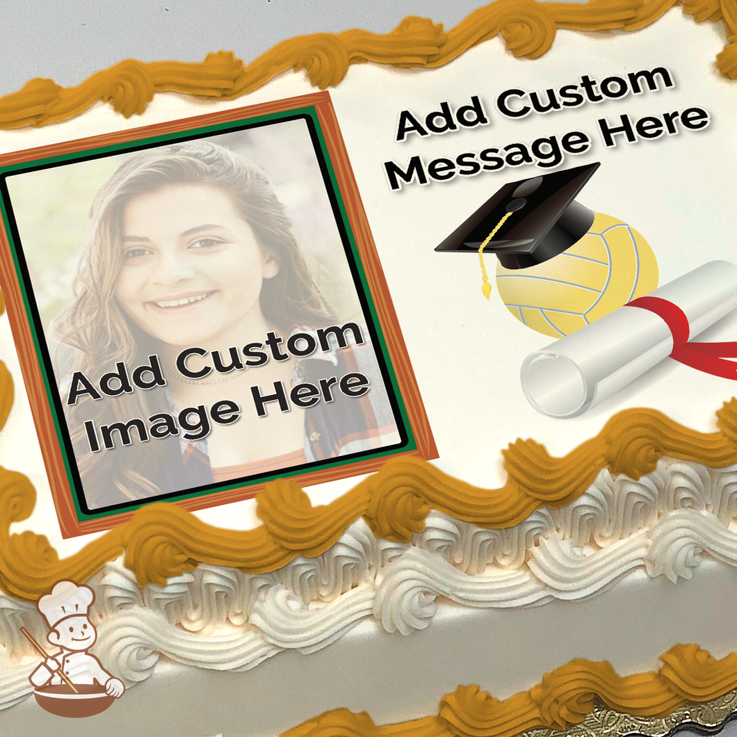 Graduation Waterpolo Custom Photo Cake
