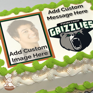 Go Pajaro Valley Grizzlies Custom Photo Cake