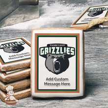 Load image into Gallery viewer, Go Pajaro Valley Grizzlies Custom Message Cookies (Rectangle)