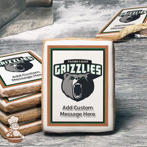 Go Pajaro Valley Grizzlies Custom Message Cookies (Rectangle)