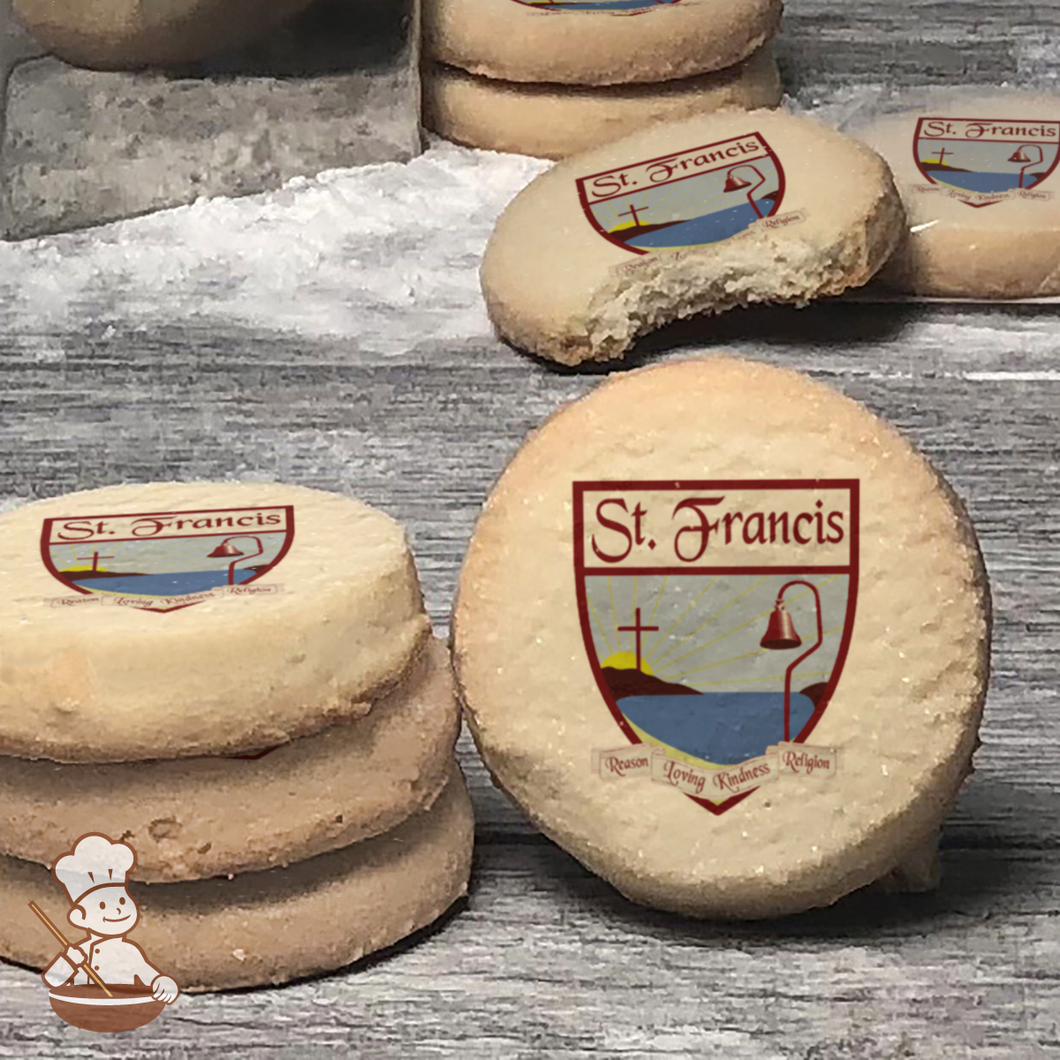 Go St Francis Sharks Cookies (Round Unfrosted)