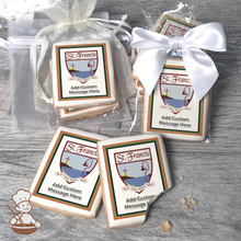 Load image into Gallery viewer, Go St Francis Sharks Custom Message Cookies (Rectangle)