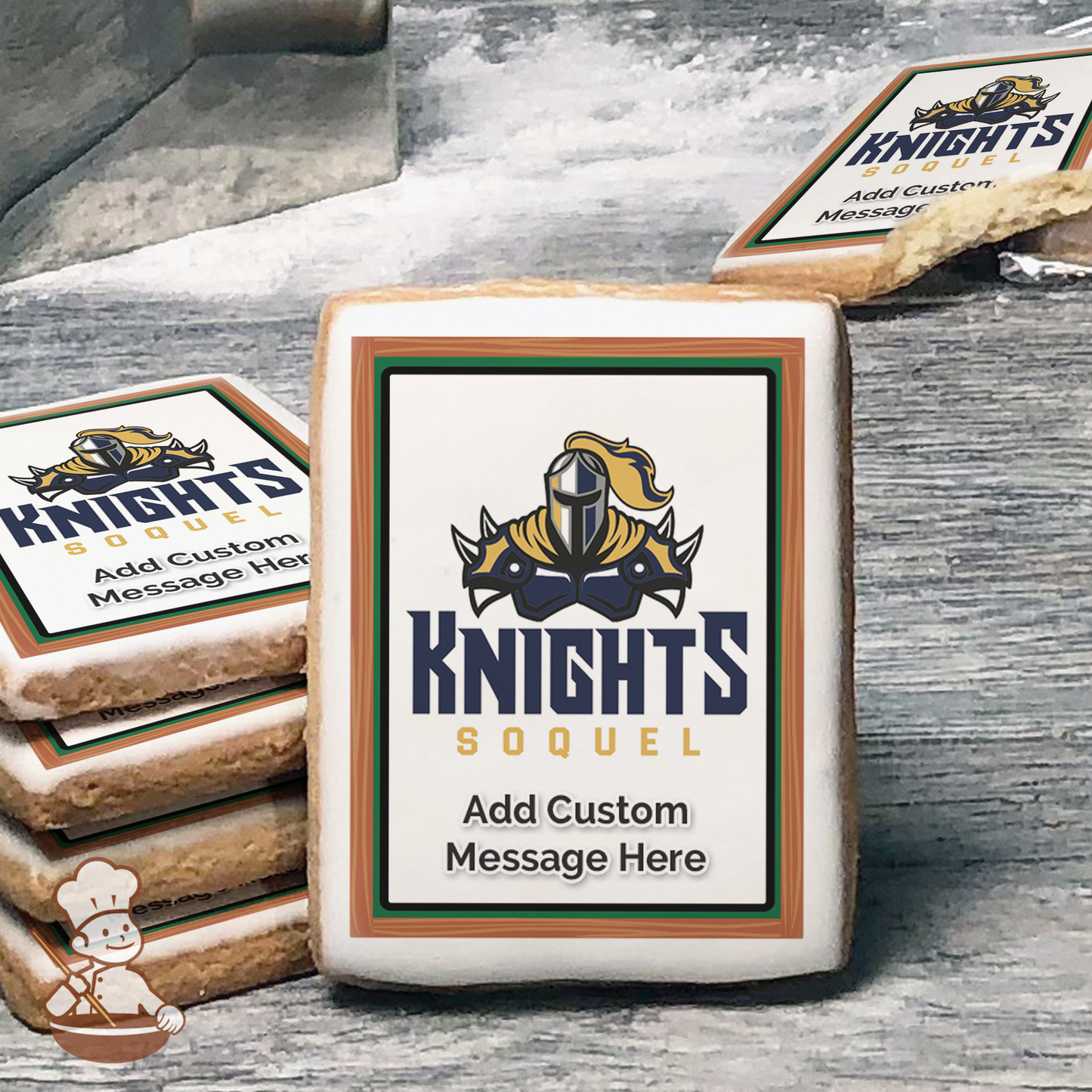 Go Soquel Knights Custom Message Cookies (Rectangle)