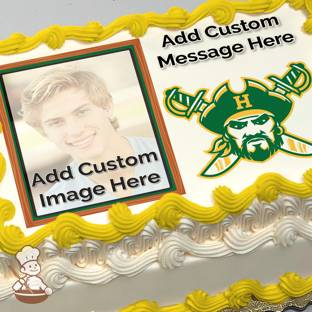 Go Harbor Pirates Custom Photo Cake