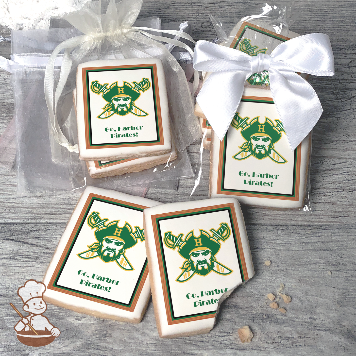 Go Harbor Pirates Cookies (Rectangle)