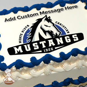 Go Monte Vista Mustangs Photo Cake