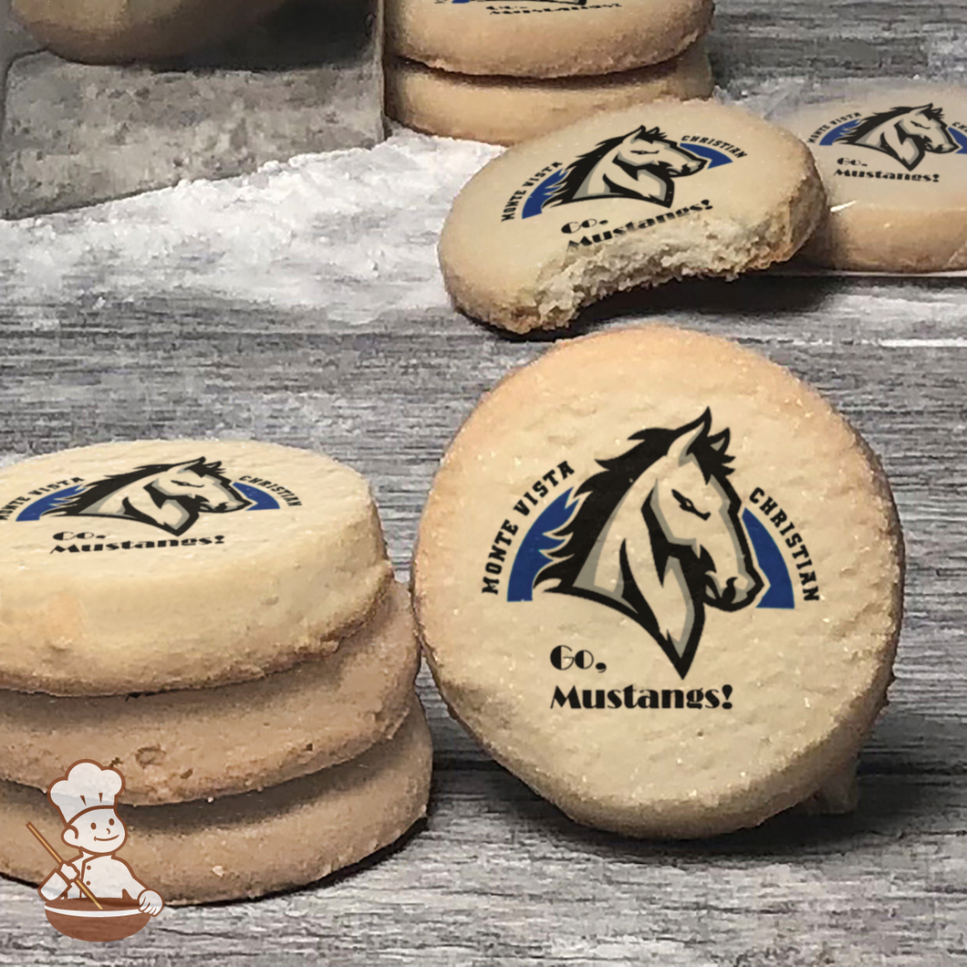 Go Monte Vista Mustangs Cookies (Round Unfrosted)