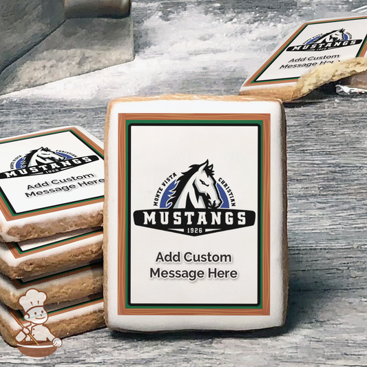 Go Monte Vista Mustangs Custom Message Cookies (Rectangle)