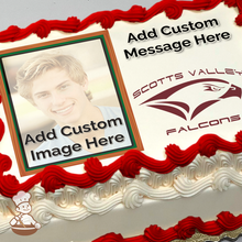 Load image into Gallery viewer, Go Scotts Valley Falcons Custom Photo Cake