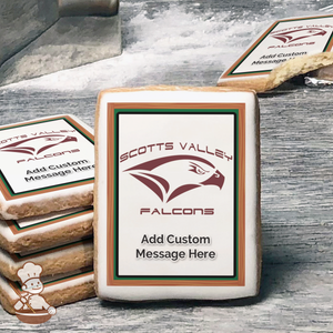 Go Scotts Valley Falcons Custom Message Cookies (Rectangle)