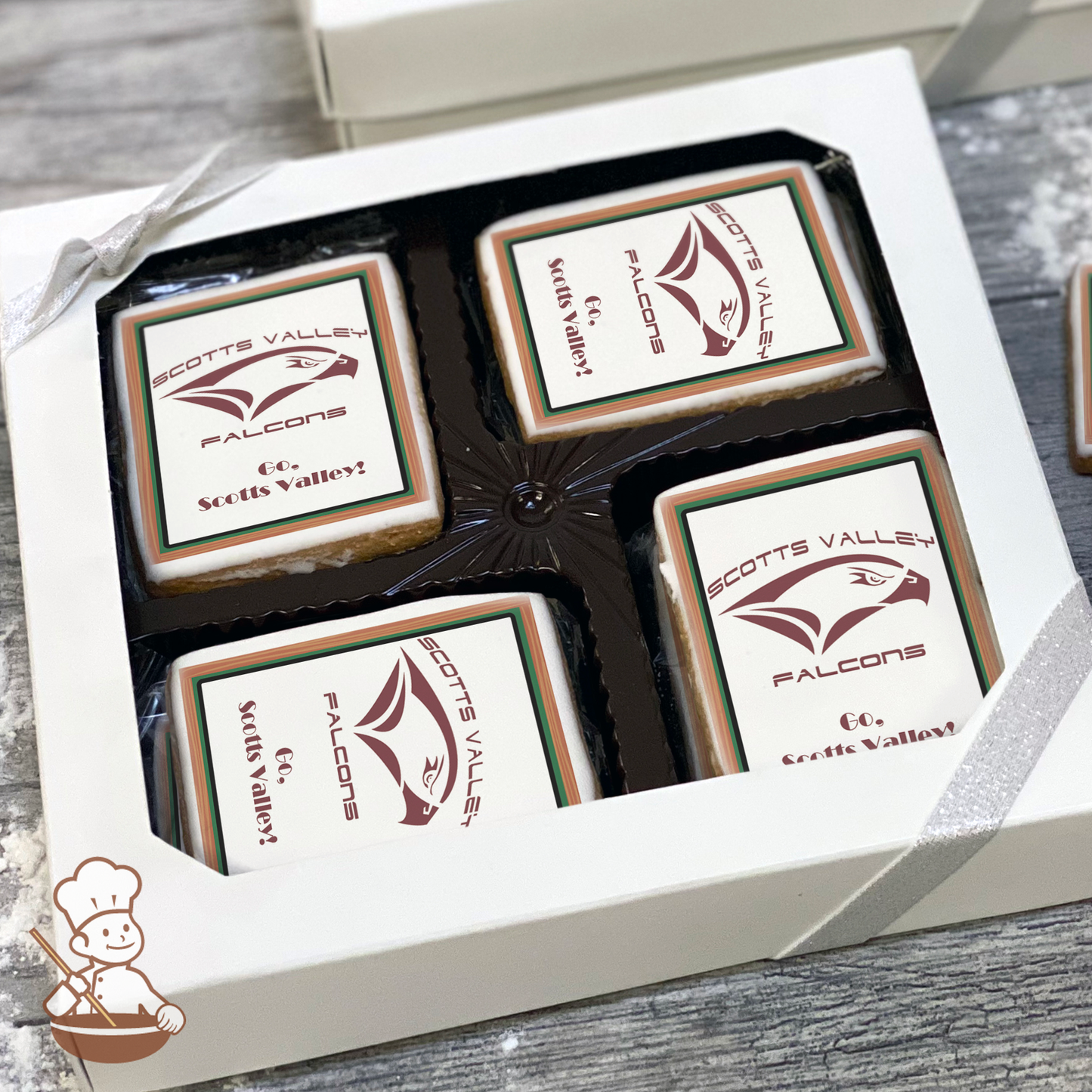 Go Scotts Valley Falcons Cookie Gift Box (Rectangle)