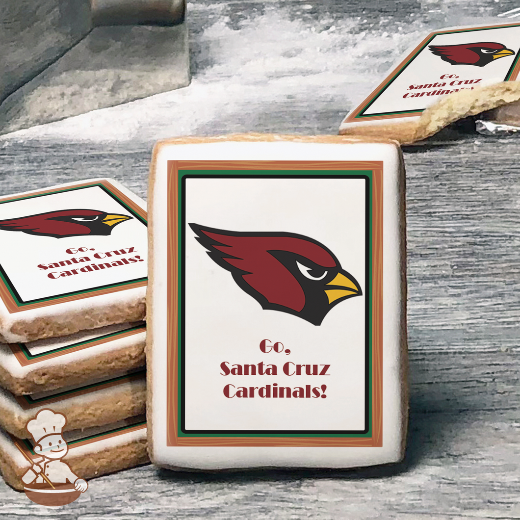 Go Santa Cruz Cardinals Cookies (Rectangle)