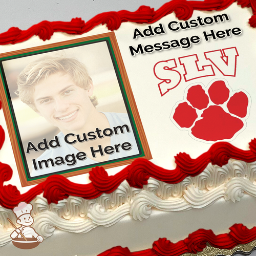 Go San Lorenzo Valley Cougars Custom Photo Cake