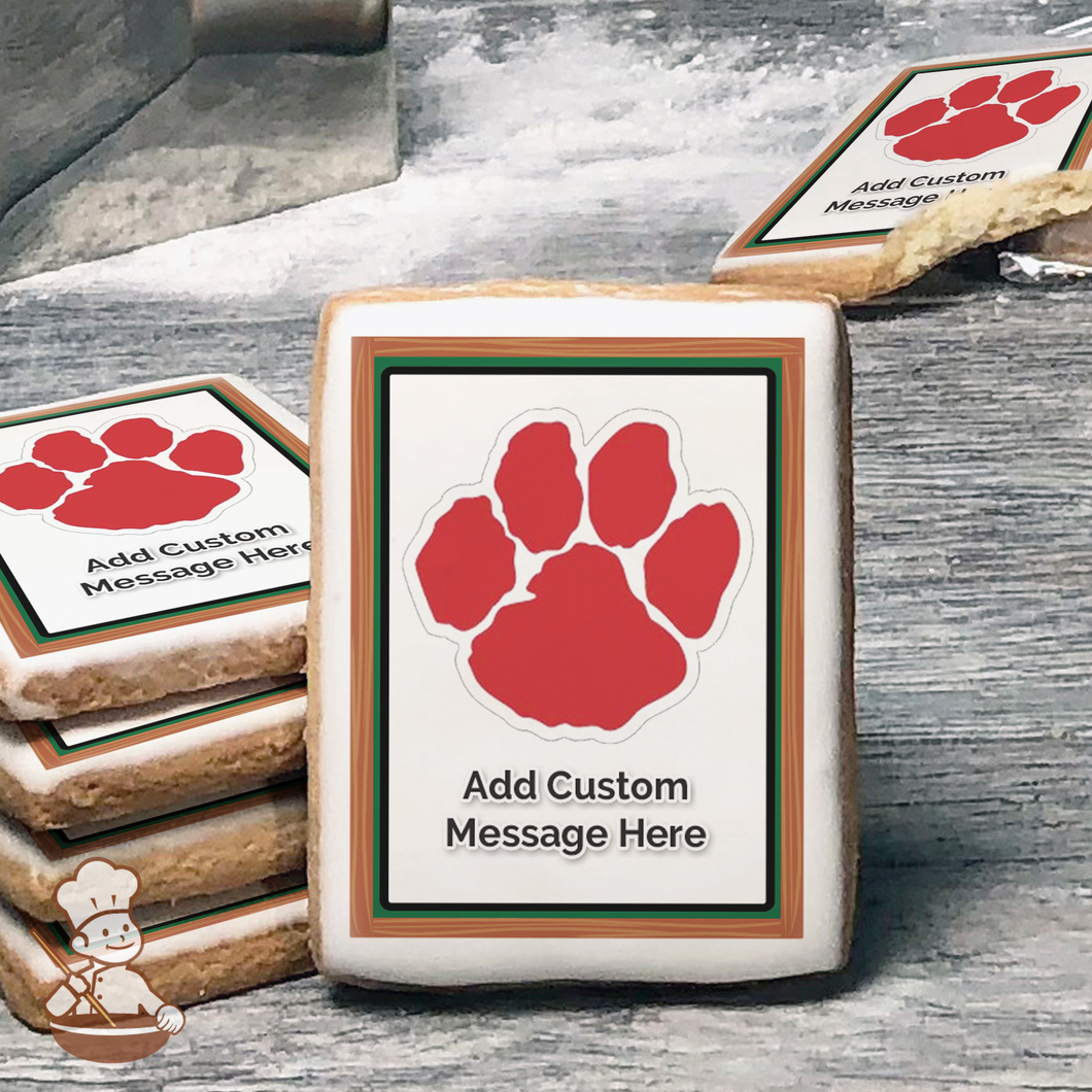 Go San Lorenzo Valley Cougars Custom Message Cookies (Rectangle)