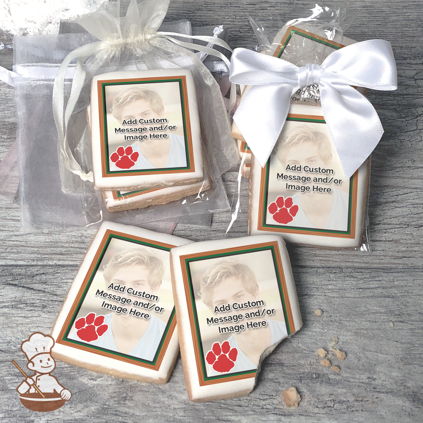 Go San Lorenzo Valley Cougars Photo Cookies (Rectangle)