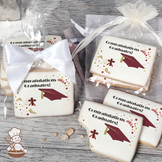 Graduation in Burgundy Cookies (Rectangle)