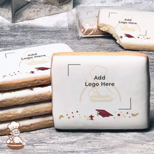 Load image into Gallery viewer, Graduation in Burgundy Logo Cookies (Rectangle)