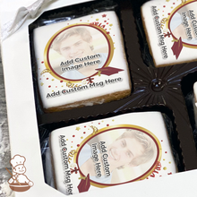 Load image into Gallery viewer, Graduation in Burgundy Photo Cookie Gift Box (Rectangle)