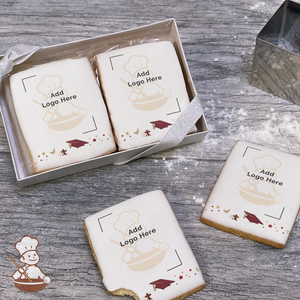 Graduation in Burgundy Logo Cookie Small Gift Box (Rectangle)