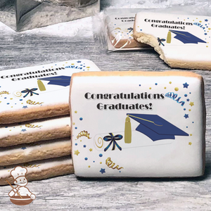 Graduation in Blue Cookies (Rectangle)