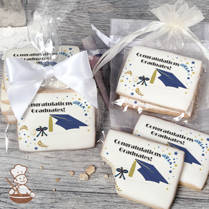 Graduation in Blue Cookies (Rectangle)