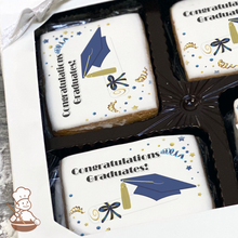 Load image into Gallery viewer, Graduation in Blue Cookie Gift Box (Rectangle)