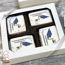 Load image into Gallery viewer, Graduation in Blue Cookie Gift Box (Rectangle)
