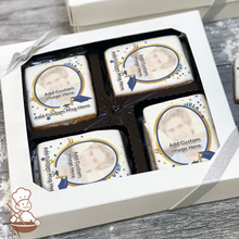 Load image into Gallery viewer, Graduation in Blue Photo Cookie Gift Box (Rectangle)