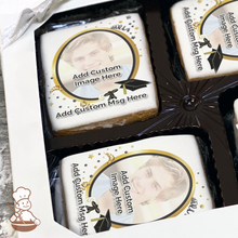 Load image into Gallery viewer, Graduation in Black Photo Cookie Gift Box (Rectangle)