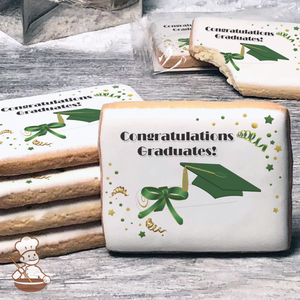 Graduation in Green Cookies (Rectangle)