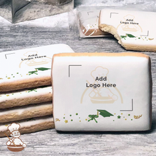 Load image into Gallery viewer, Graduation in Green Logo Cookies (Rectangle)