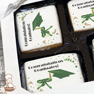 Graduation in Green Cookie Gift Box (Rectangle)