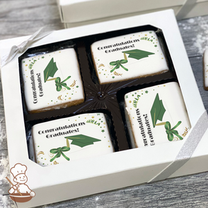 Graduation in Green Cookie Gift Box (Rectangle)