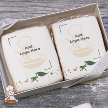 Load image into Gallery viewer, Graduation in Green Logo Cookie Small Gift Box (Rectangle)