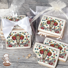 Load image into Gallery viewer, Dia de los Muertos Cow Skull Cookies (Rectangle)