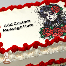 Load image into Gallery viewer, Lady of the Dead Photo Cake