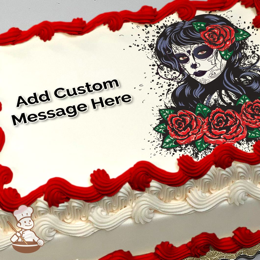 Lady of the Dead Photo Cake
