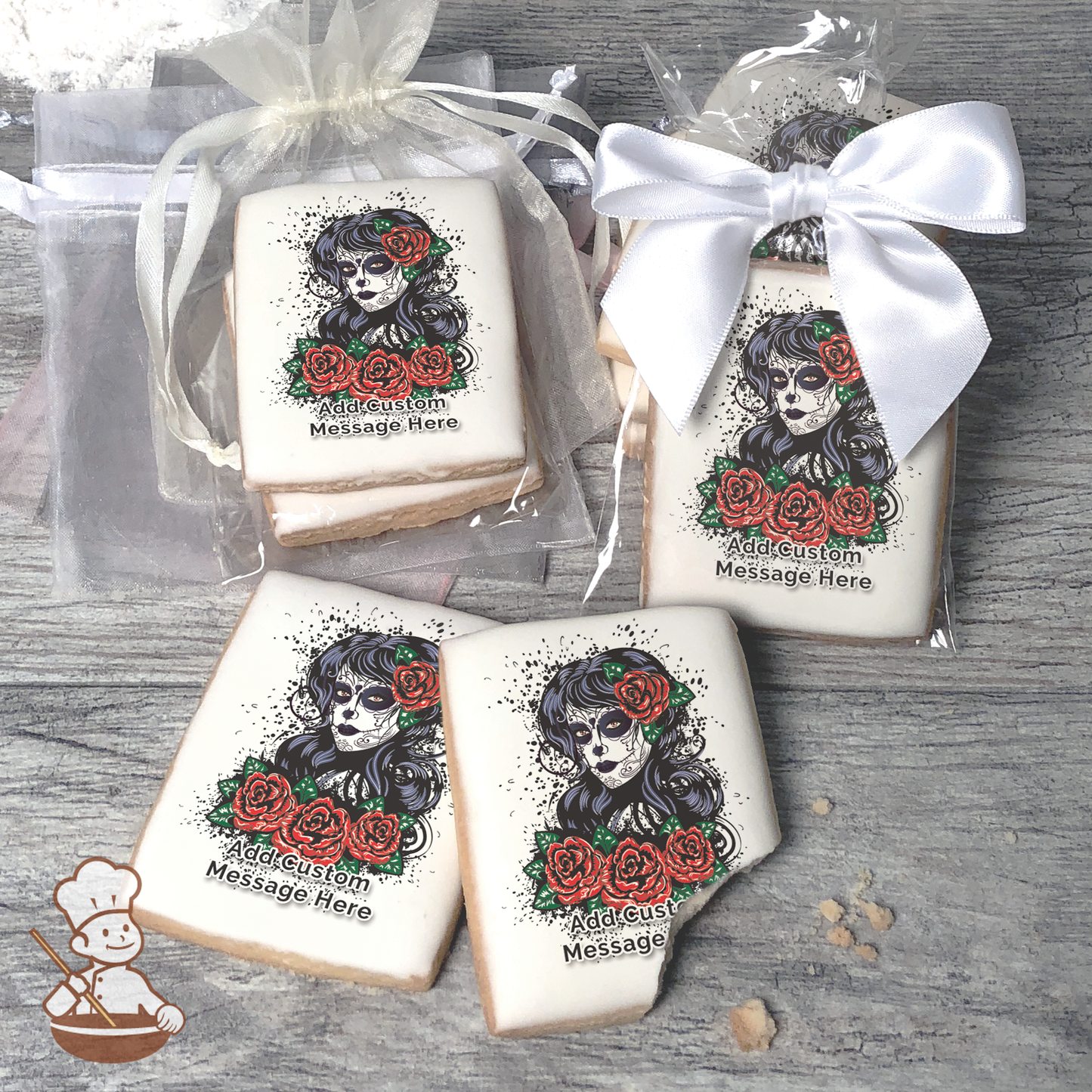 Lady of the Dead Custom Message Cookies (Rectangle)