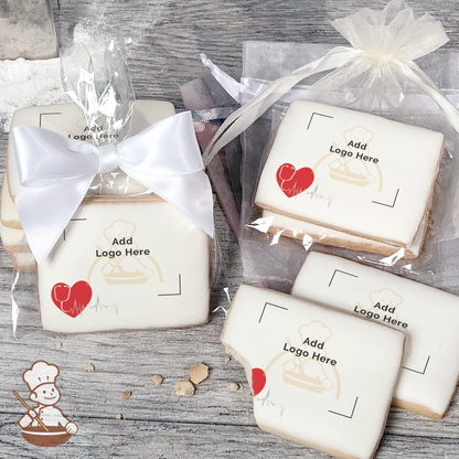 Heart Beats for our Medical Heroes Logo Cookies (Rectangle)