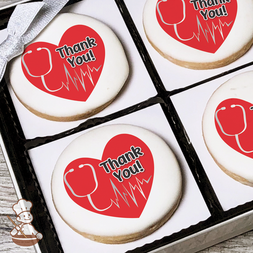 Heart Beats for our Medical Heroes Cookie Gift Box (Round)