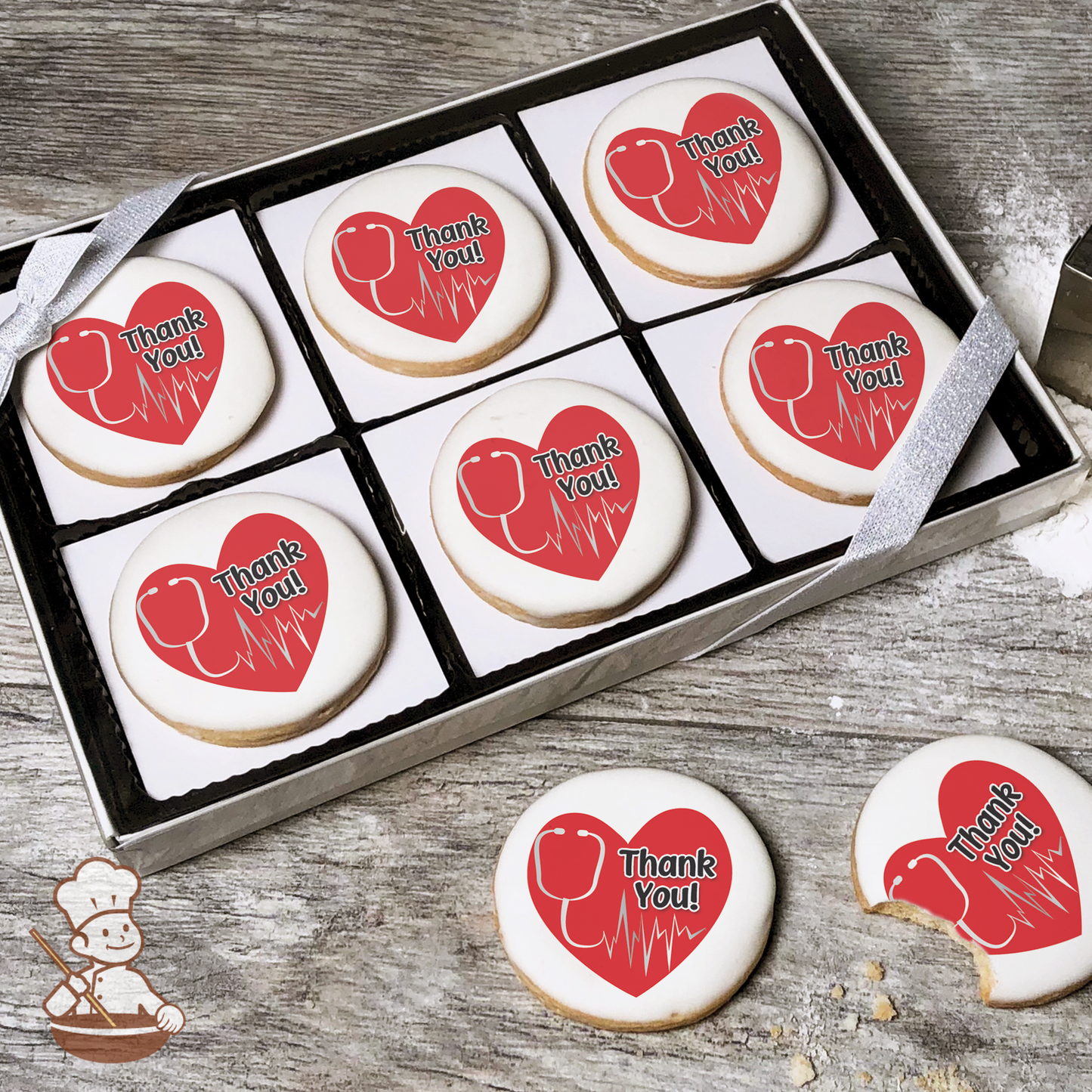 Heart Beats for our Medical Heroes Cookie Gift Box (Round)