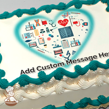 Load image into Gallery viewer, Love to all the Medical Heroes Photo Cake