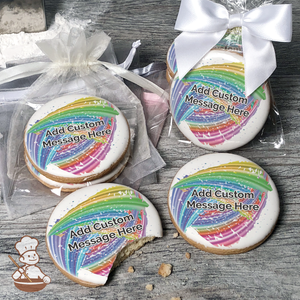 Splash of Color Custom Message Cookies (Round)