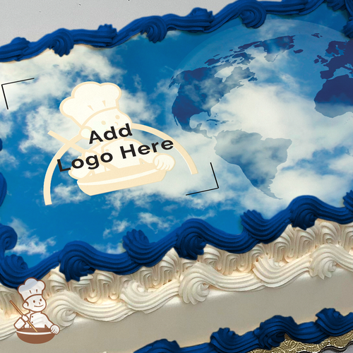 Clearly our Earth Custom Photo Cake