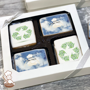 Clearly our Earth Logo Cookie Large Gift Box (Rectangle)