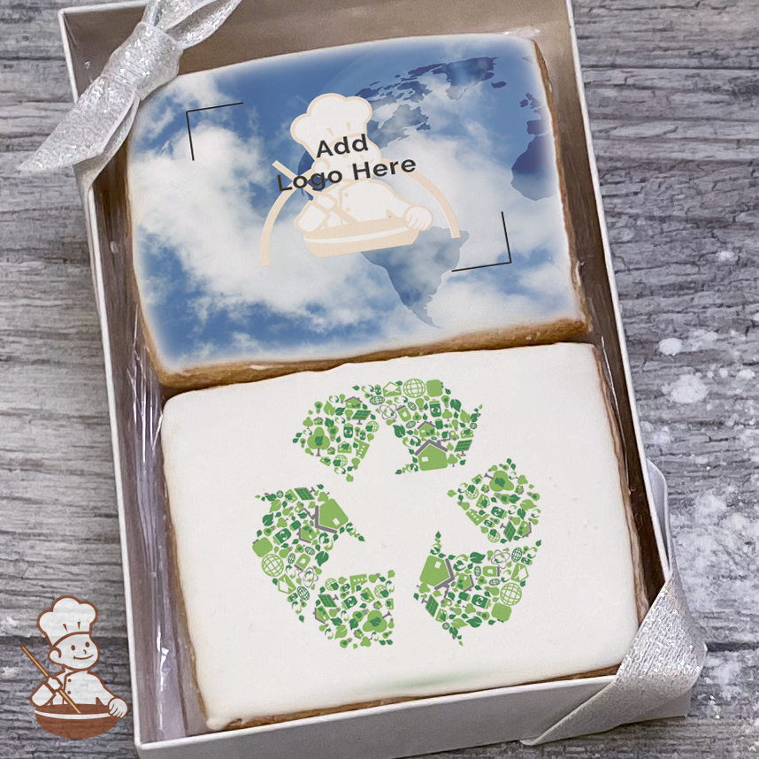 Clearly our Earth Logo Cookie Small Gift Box (Rectangle)