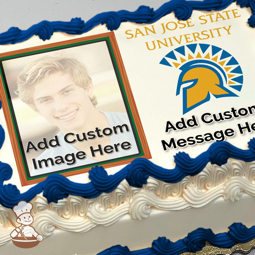 Go San Jose State Spartans Custom Photo Cake