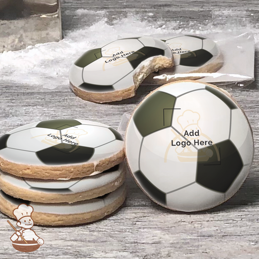 Soccer Ball Logo Cookies (Round)