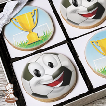 Load image into Gallery viewer, Soccer Ball Cookie Gift Box (Round)