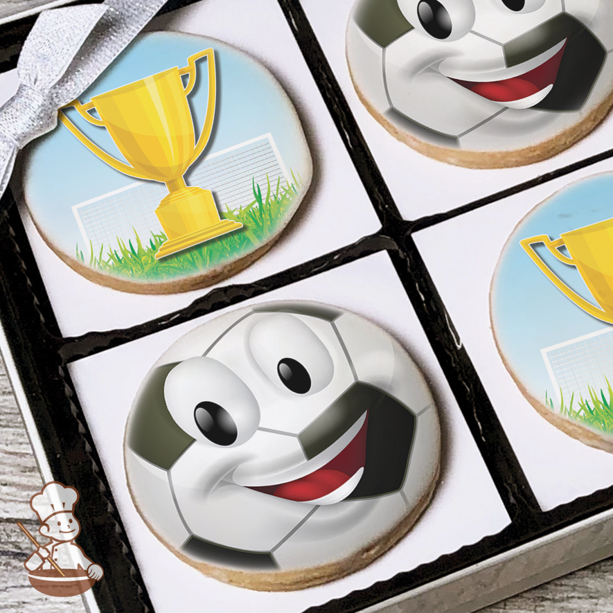 Soccer Ball Cookie Gift Box (Round)